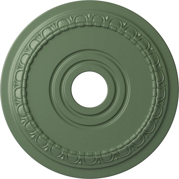 Ekena Millwork Munich Ceiling Medallion (Fits Canopies up to 5 5/8"), 17 1/2"OD x 3 5/8"ID x 1"P, Athenian Green CM17MUAGF - main
